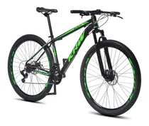 Comprar Bicicleta aro 29 KRW S60 Mountain Bike 24 velocidads câmbios Shimano Freio a Disco Suspensão dianteira Preto e Verde Fosco Tamanho quadro 21