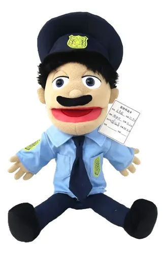 Marioneta De Mano Policía HABA – 30 Cm De Peluche, Con Palma Y Radio De Velcro, Para Niños A Partir De 18 Meses, Estimula La Imaginación, El Lenguaje Y La Motricidad
