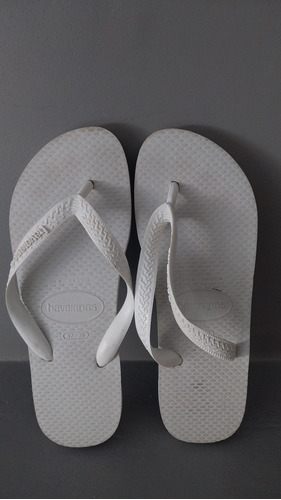 Ojotas Havaianas Nro 37-38 Blancas