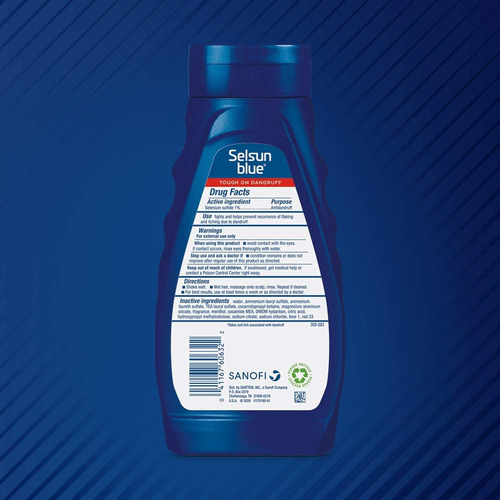 Imagen 2 de 5 de Champú Selsun Azul Medicado Máxima Fuerza Anti Caspa