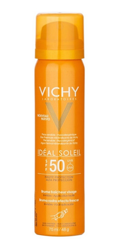 Vichy Idéal Soleil Fps50 Bruma De Rostro Efecto Frescor Hidratante Protector Solar