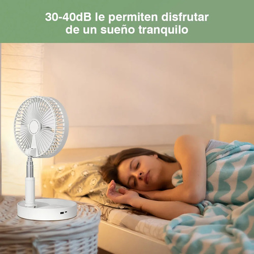 Ventilador Retráctil Portátil Recargable Plegable