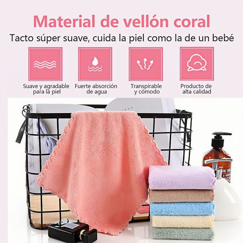 Paquete De Cinco Paños De Microfibra Suave Toallas De Mano Aleatorio