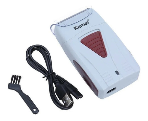 Afeitadora Kemei KM-3382 blanca 220V