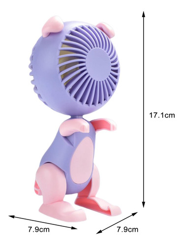 Ventilador De Escritorio 3 Velocidades Viento Con Violeta