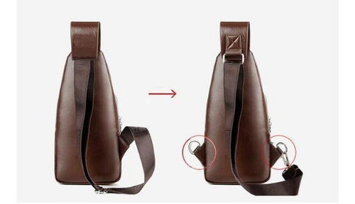 Bolso De Pecho Impermeable Para Hombre+cartera Bandolera Ant