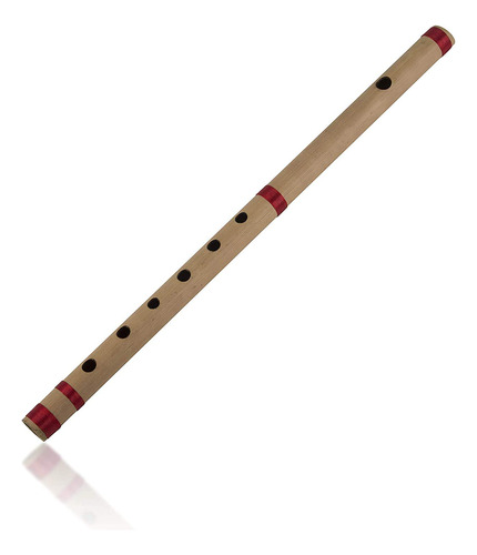 Flauta De Bambú De Madera India Auténtica 43 Cm En A Graba