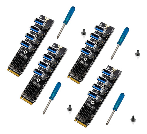 4 Juegos De Tarjetas Elevadoras M.2 Mkey Pci-e Usb 3.0 Tarje