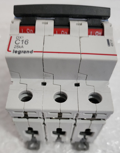 Interruptor Automatico 3p 16a Curv C 25ka Ref 409781 Legrand