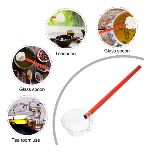 Cucharilla De Vidrio De Estilo Japonés Con Mango Largo Para