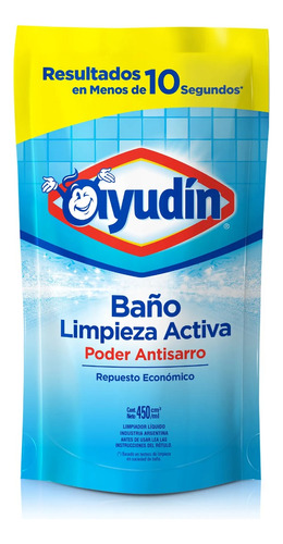 Limpiador Liquido Baño Repuesto Ayudin 450ml Pack 6 Unid