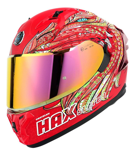 Casco De Motocicleta Cara Completa Rojo Slyer Talla Xl Premi