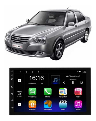 Multimedia Android 7 Chery Cowin Wifi Gps Cámara Reversa