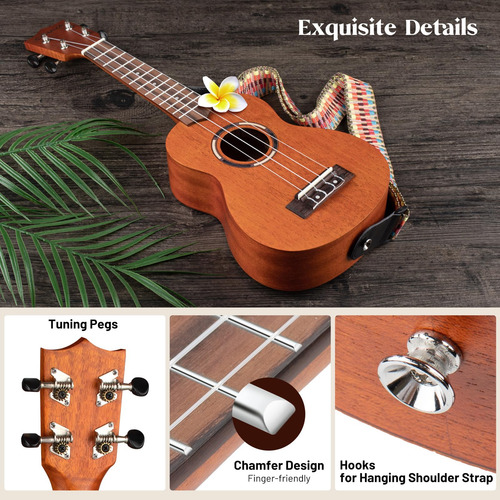 Ukelele Soprano 21 Pulgadas Kit Para Principiantes Con Bolsa