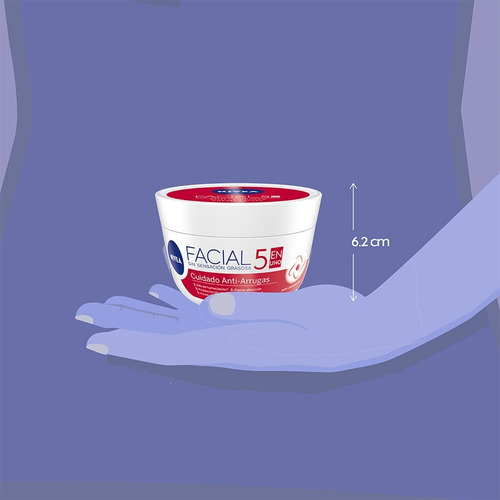 Imagen 5 de 8 de Crema Facial Nivea Anti Arrugas 5 En Uno 200 Ml 12 Unidades