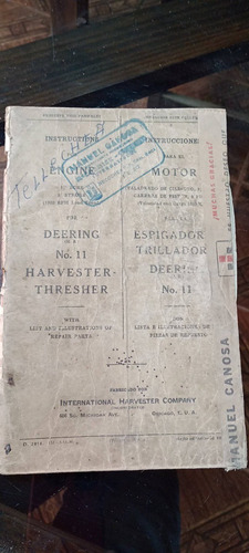  Catalogo Antiguo Motor Trilladora Deering 11 
