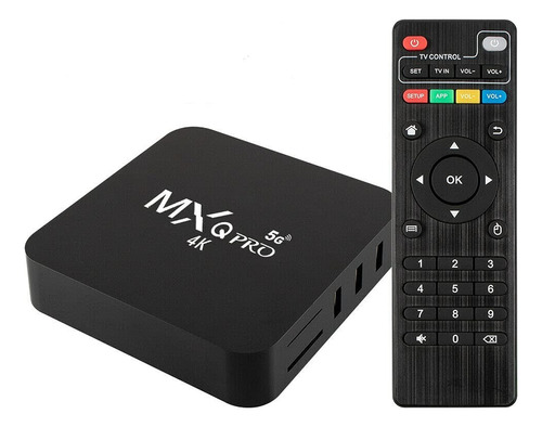 Tv Box Megalite Mqx Pro Estándar 4k 8gb Negro Con 1gb 