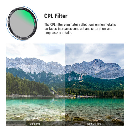 Kit De Filtros De Lentes Neewer Uv, Cpl Y Nd4 De 82 Mm Con B