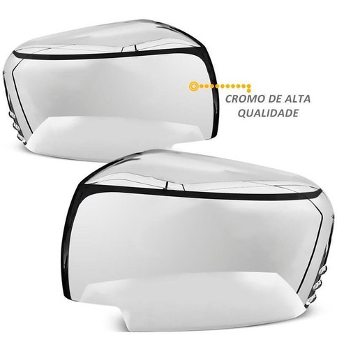 Aplique Capa Cromada Retrovisor Mitsubishi L200 Triton 2016