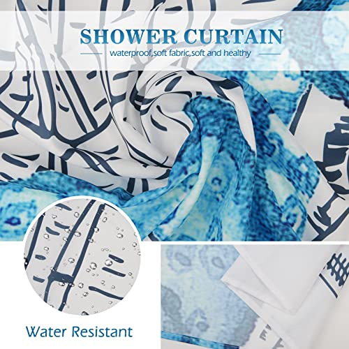 Cortina De Ducha De Pulpo Náutico Para Baño - Juego De Corti