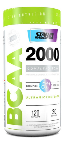 Aminoacidos Bcaa 2000 Star Nutrtion 120 Capsulas 8.1.1