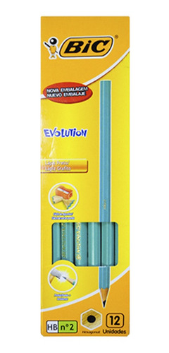 Lápiz Grafito Bic Evolution Hb N°2 Caja 12 Unidades