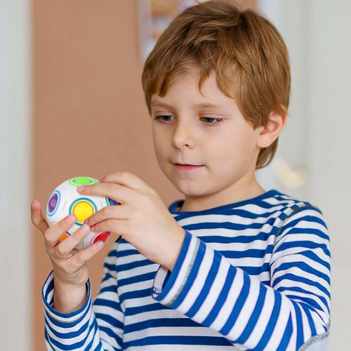 D-fantix Rainbow Ball Puzzle Pack, 4 Magic Rainbow Bola Romp