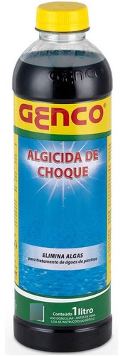 Algicida Choque Tratamento Piscina Genco Elimina Algas 1 L