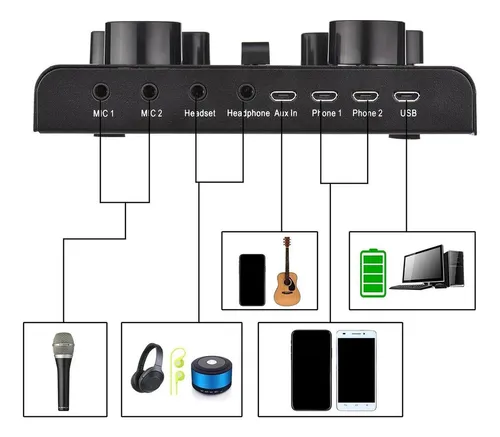 Zj Equipo De Podcast Efecto De Sonido Múltiple Portátil Para