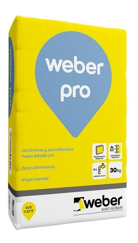 Adhesivo Pegamento Para Porcellanato Weber Pro X 30 Kg