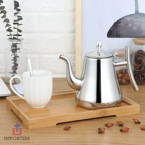 Amoysanli Tetera con infusor de cerámica con fliter extraíble de acero  inoxidable para té suelto, 14 onzas/13.5 fl oz (1-2 tazas), teteras de  cerámica