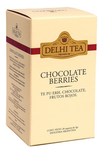 Te Premium Delhi Tea X 20 Saq. Chocolate Berries