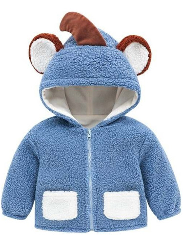 Chaqueta Bebe Ango Chiporro Forrado Polar Elefante Azul