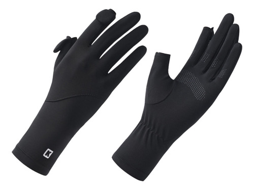 Guantes Con Protección Solar Para Mujer, Guantes Con Negro