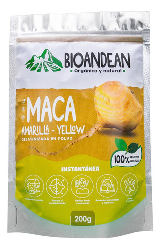 Maca Amarilla Gelatinizada - Bioandean X 250 Gr