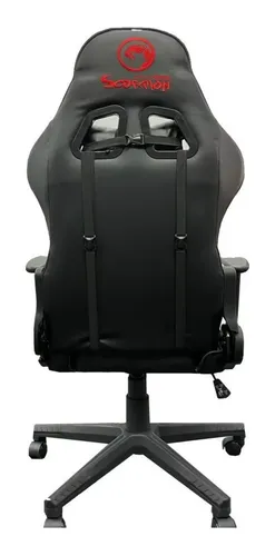 Silla de escritorio Marvo CH-106 gamer ergonómica negra con tapizado de cuero sintético