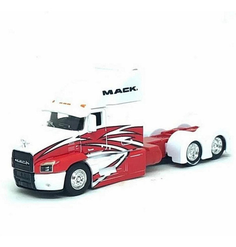 Miniatura Caminhão Mack Anthem 1/64 Branco E Vermelho Maisto