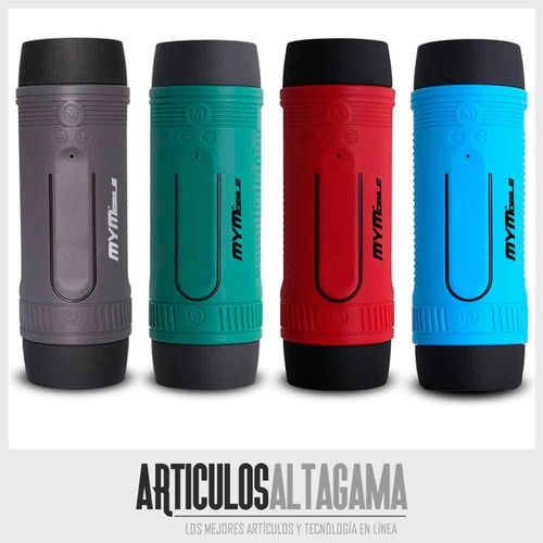 Imagen 4 de 5 de Parlante Para Bicicleta Con Bluetooth Linterna Power Bank