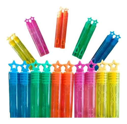 Burbujero Fluor Estrella Tubo X 30 Unidades Fluor Vibrantes