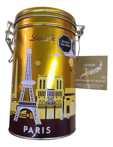 Chocolates Lindt Lindor Tin Cities 216g