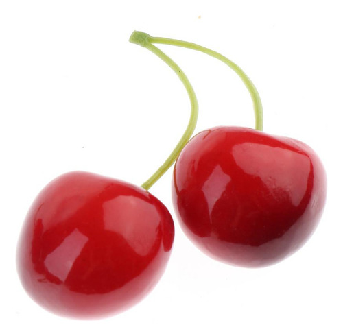 20 Piezas Cerezas Artificiales Fruta Large Double Red