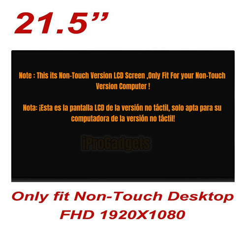 Pantalla Lcd Para Hp 22-d 22-dd0520la Todo En Uno 21.5