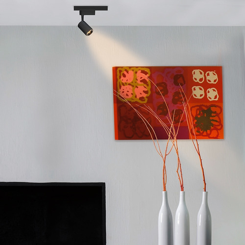 Imagen 5 de 5 de Lámpara Interior Spot Led Para Riel, 7w, Luz Cálida, Negro