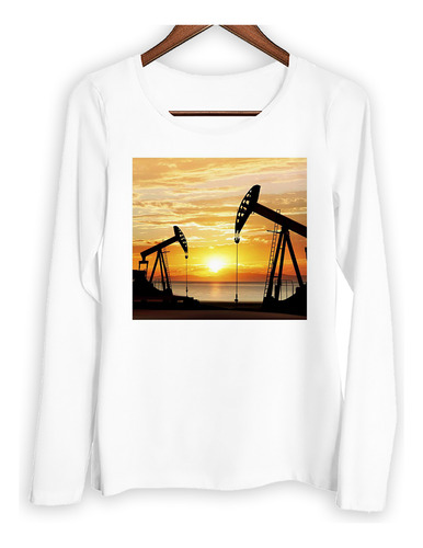 Remera Mujer Ml Petroleo Plataforma Trabajo Mar Abierto P2