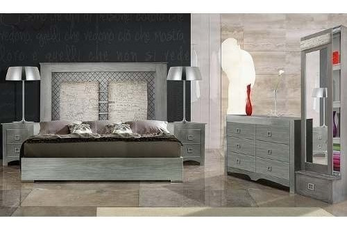 Recamara Da Vinci King Size 5 Piezas - Gris Këssa Muebles