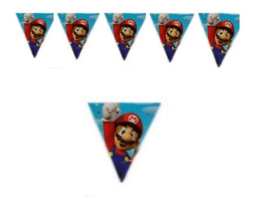 Mario Bros Guía De Banderines 