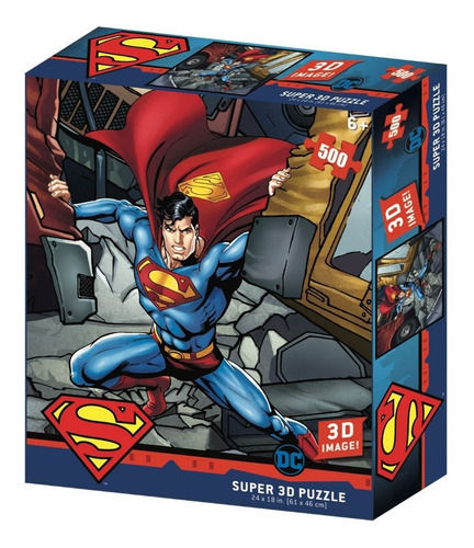 Puzzle Imagen 3d De Superman Dc Comics 500 Piezas