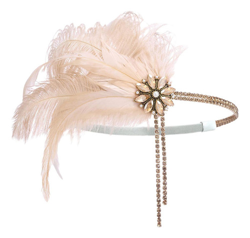 Tocado De Los Años 20, Diadema De Plumas Para Boda, Novia,