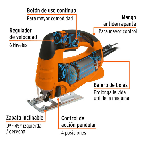 Sierra Caladora Profesi 550w Velocidad Variable Truper 15420