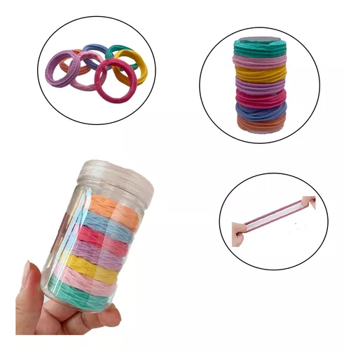 Gomitas Para Pelo Pack X 100 Mini Colitas Cabello Colores